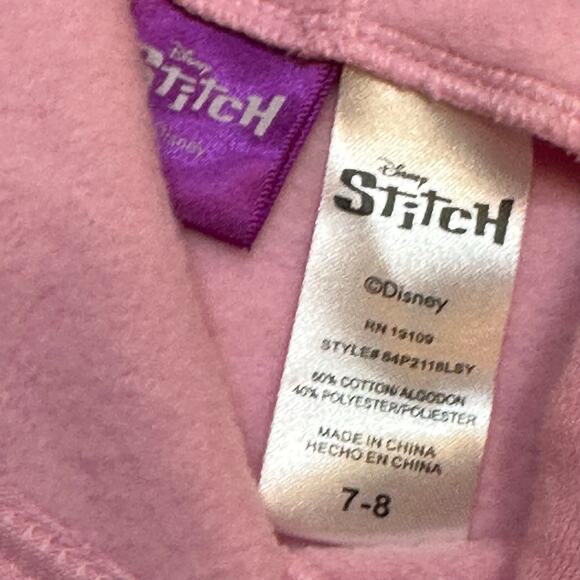 Stitch Hoodie Flutter Sleeve Detail sz 7-8 - Picture 4 of 6